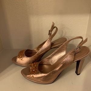 Bandalino champagne color, adorned with stones